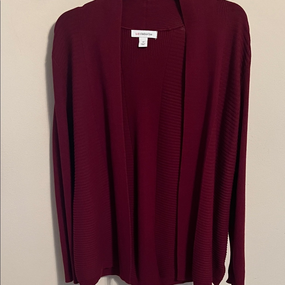 Liz Claiborne Women's Deep Red Cardigan